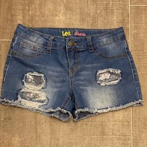 Lee blue Jean cut off shorts. Size 10